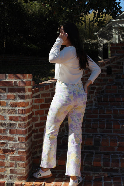 Floral Denim Pants