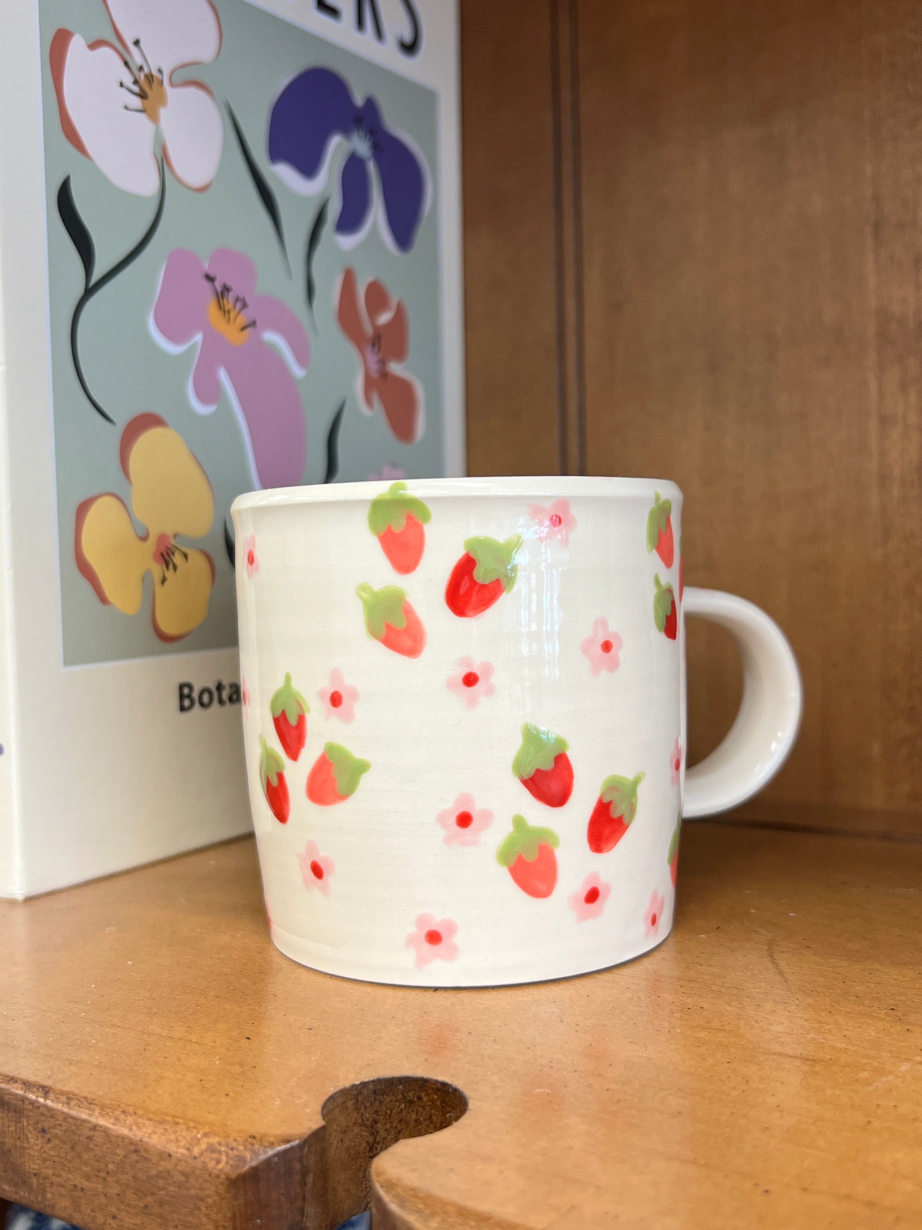 Strawberry Floral Mug